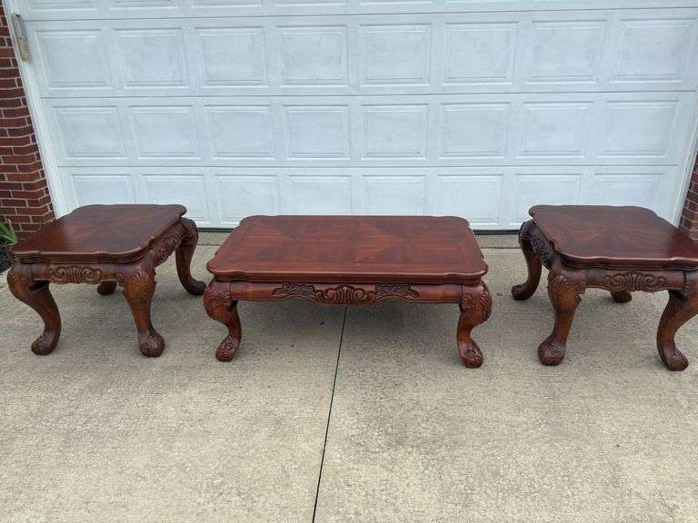 Coffee table and 2 end tables