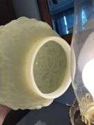 Fenton satin custard Gone With The Wind lamp. 23" tall GWTW