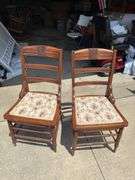 2 wood chairs