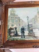 Large framed oil on canvas