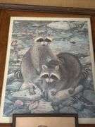 5 framed American wildlife art prints