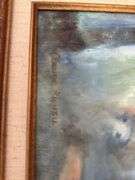 Oil on canvas. 38” tall by 32” wide. Artist Claude Rishell