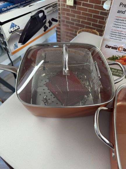 Large lot of copper chef pots and pans, etc