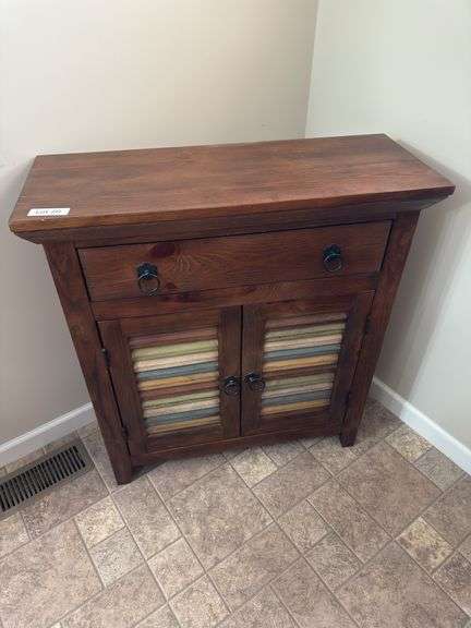 Bathroom cabinet with towels
