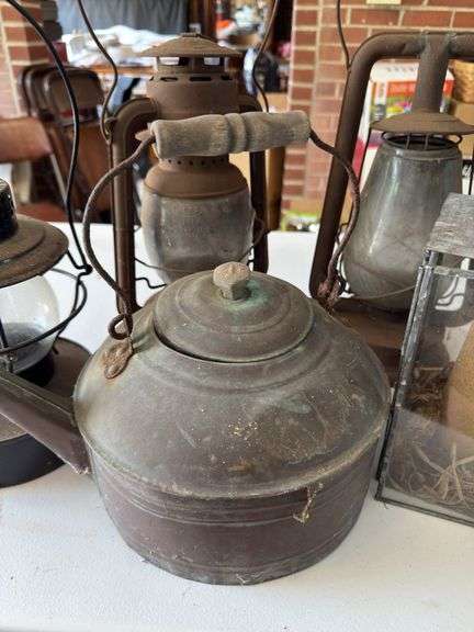Lanterns and tea kettle