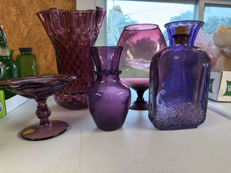Purple or amethyst glass