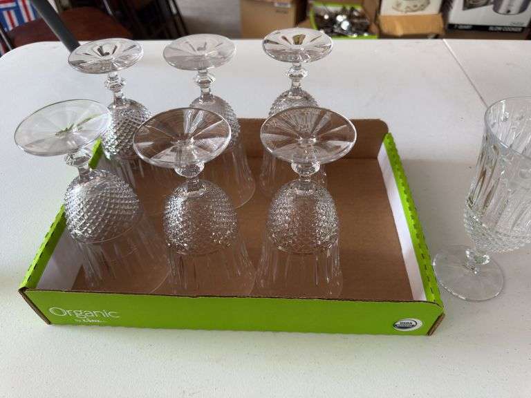 7 Shannon crystal goblets