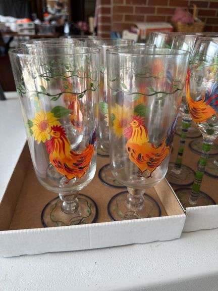 Rooster glasses