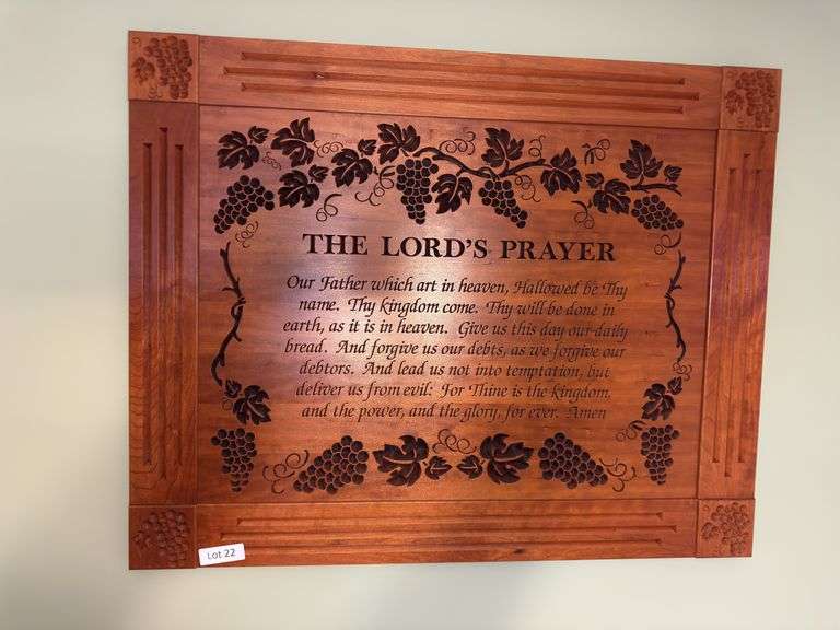 The Lord’s Prayer large wall hanging 39” wide by 31” tall