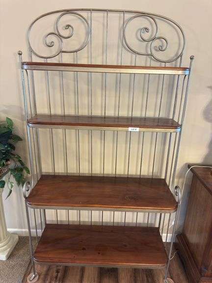 Large wire and wood shelf