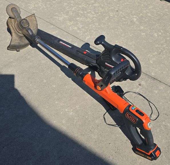 Electric leaf blower and battery weed eater