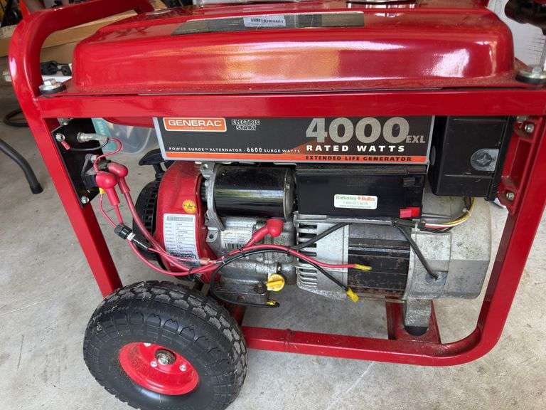 Generac 4000EXL generator with electric start