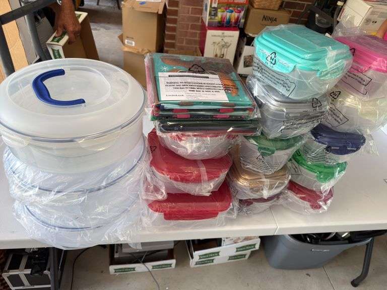 Large lot of food containers