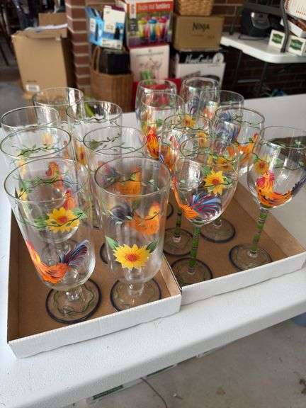 Rooster glasses