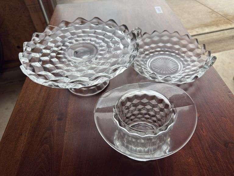 Lot of Fostoria American items as shown