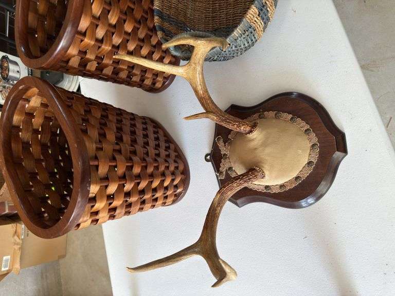 Antlers and baskets
