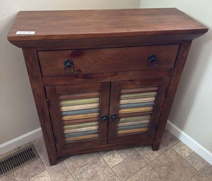 Bathroom cabinet with towels