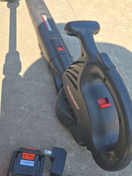 Electric leaf blower and battery weed eater