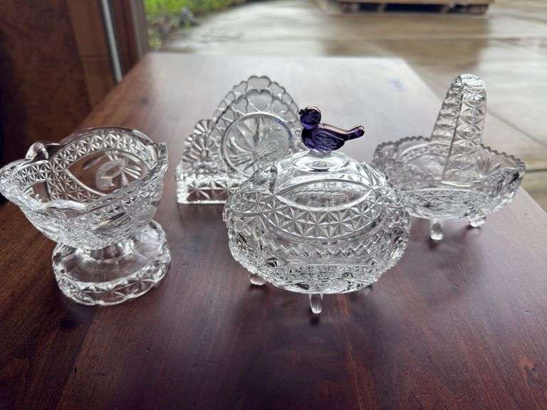 Lot of Hofbauer byrdes lead crystal items as shown.