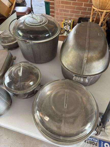 Aluminum serving pieces, most “Guardian Services”