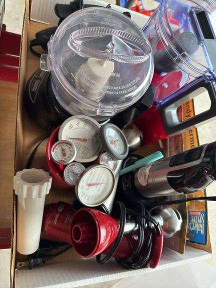 Box of kitchen supplies