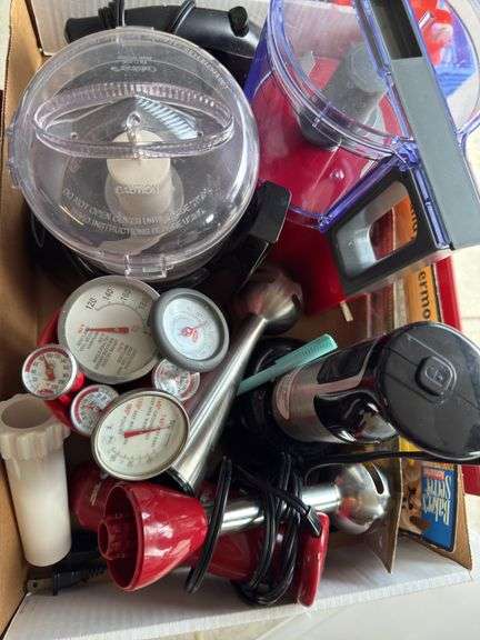 Box of kitchen supplies