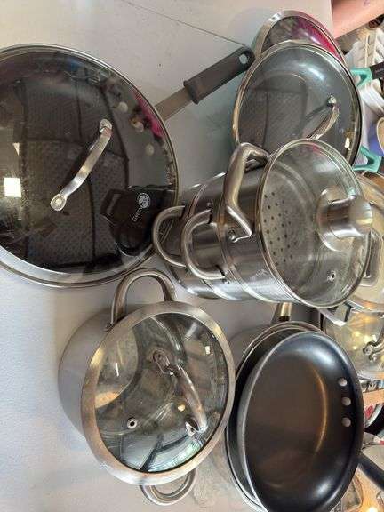 Large lot of pots and pans