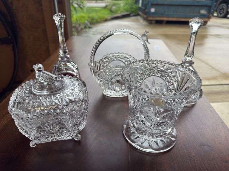 Lot of Hofbauer byrdes lead crystal items as shown.