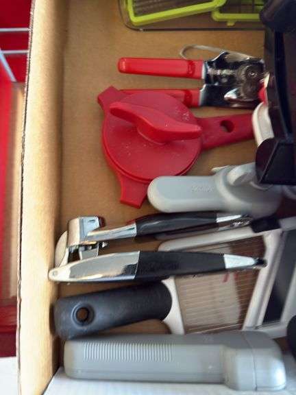 Box of kitchen supplies