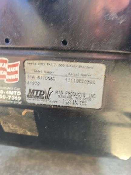 Yard machines snowblower