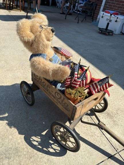 Americana wagon with bear