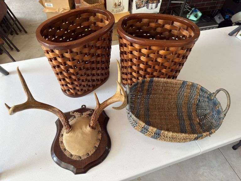 Antlers and baskets