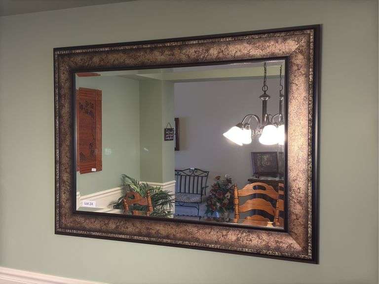 Wall mirror 44” wide by 32” tall