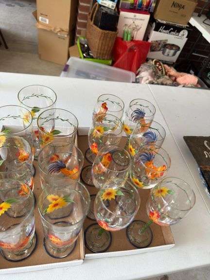 Rooster glasses