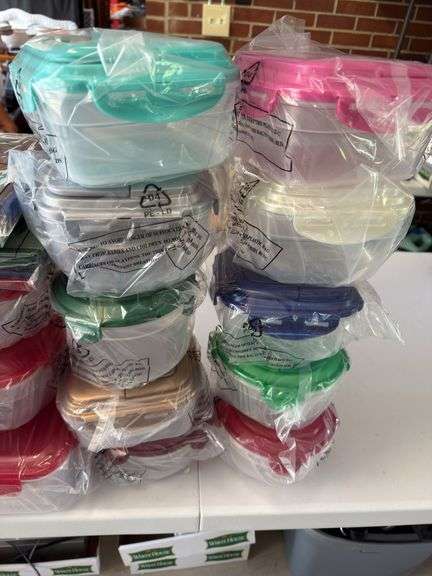 Large lot of food containers