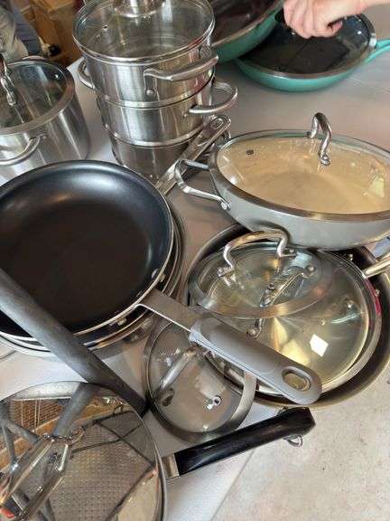 Large lot of pots and pans