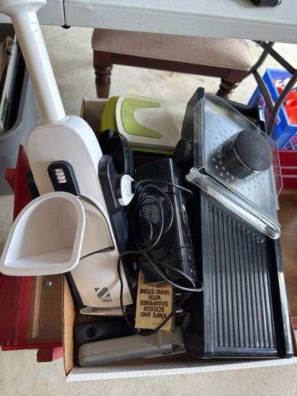 Box of kitchen supplies
