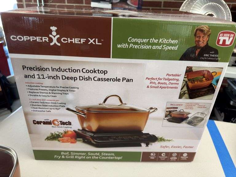Large lot of copper chef pots and pans, etc