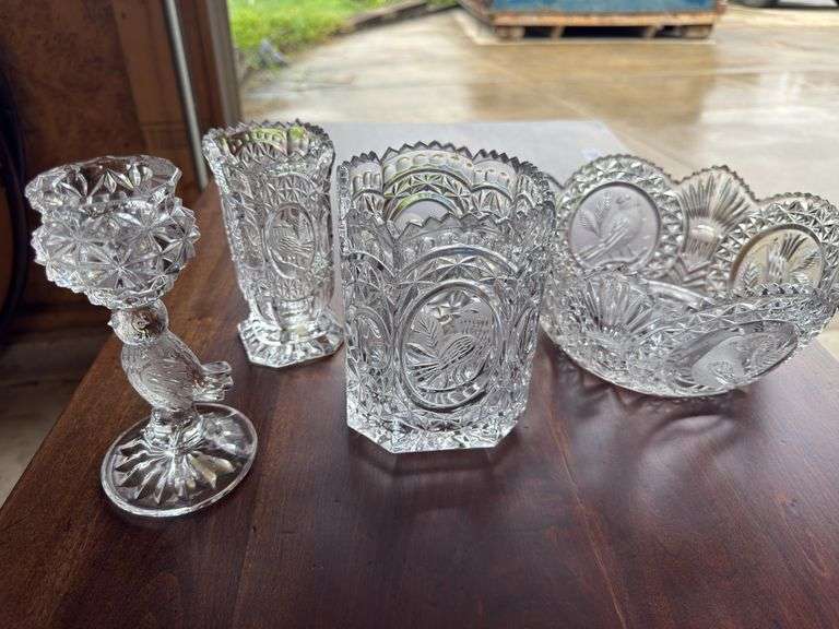 Lot of Hofbauer byrdes lead crystal items as shown.