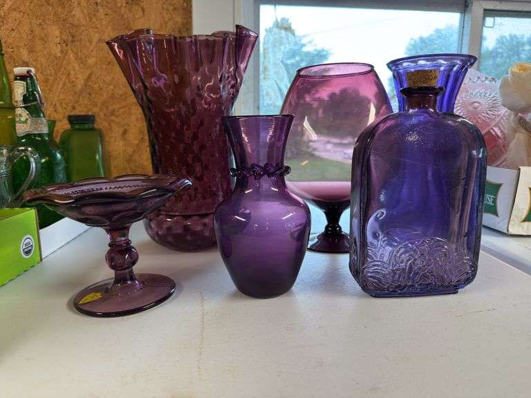 Purple or amethyst glass