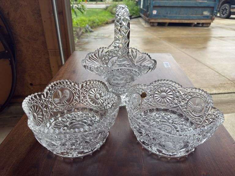 Lot of Hofbauer byrdes lead crystal items as shown.