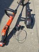 Electric leaf blower and battery weed eater