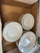 Large set of Emily Gold china. Service for at least 10