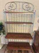 Large wire and wood shelf