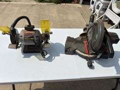 Craftsman bench grinder and saw