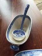 Antique cheese dome and serving dish