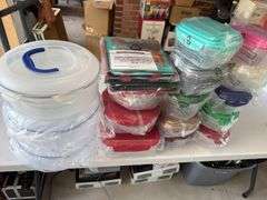 Large lot of food containers
