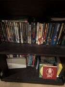 Pressed wood chest with DVD’s included