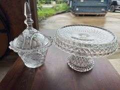 Cake plate and covered dish