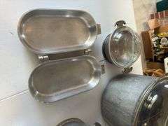 Aluminum serving pieces, most “Guardian Services”